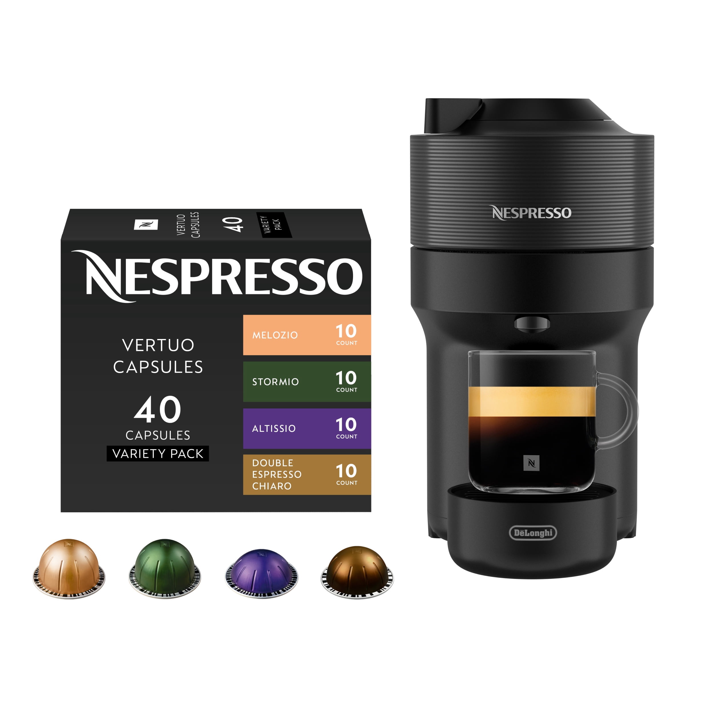 Nespresso Vertuo Pop Coffee and Espresso Maker, White, with