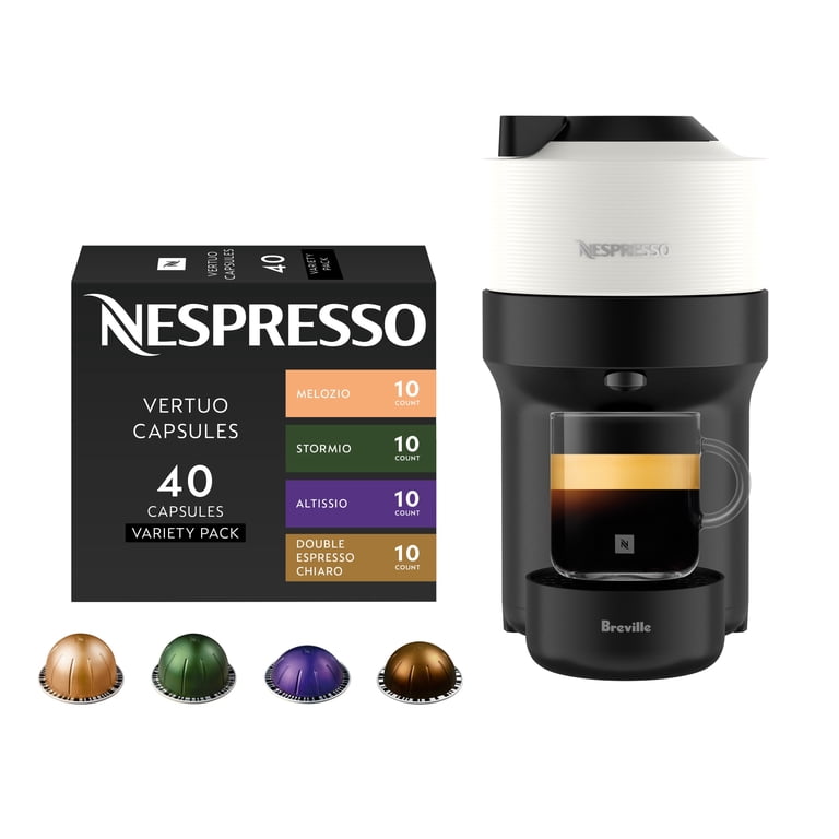 Nespresso Vertuo Pop Coffee and Espresso Maker, White, with