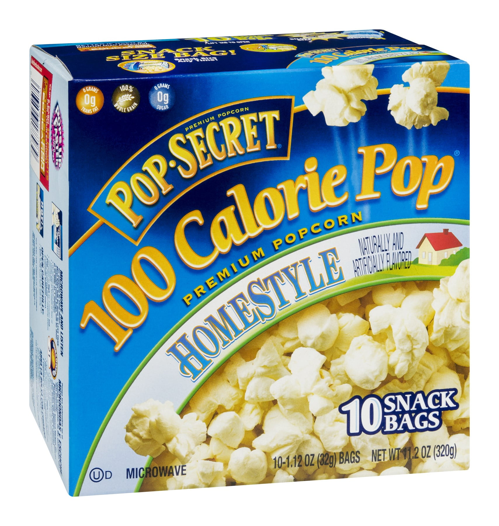 Pop Secret 100 Calorie Homestyle Microwavable Popcorn, 11.2 OZ (Pack of