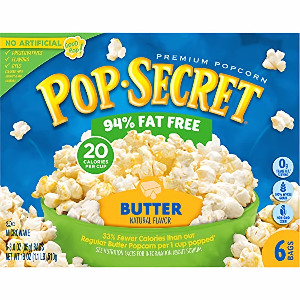 Pop Secret 94% Fat Free Butter Popcorn (Pack of 5)