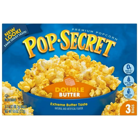 Pop Secret Microwave Popcorn Double Butter Flavor (Pack of 4)