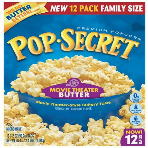 Pop Secret Movie Theater Butter Microwave Popcorn (Pack of 2)
