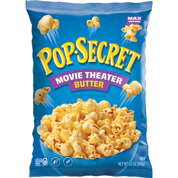 Pop Secret Movie Theater Butter Bagged Popcorn 5.5oz, Gluten-Free, Non-GMO