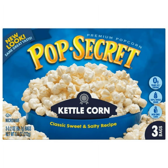 Pop Secret Old Fashioned Kettle Corn 3 pk Microwave Popcorn 10.5 oz