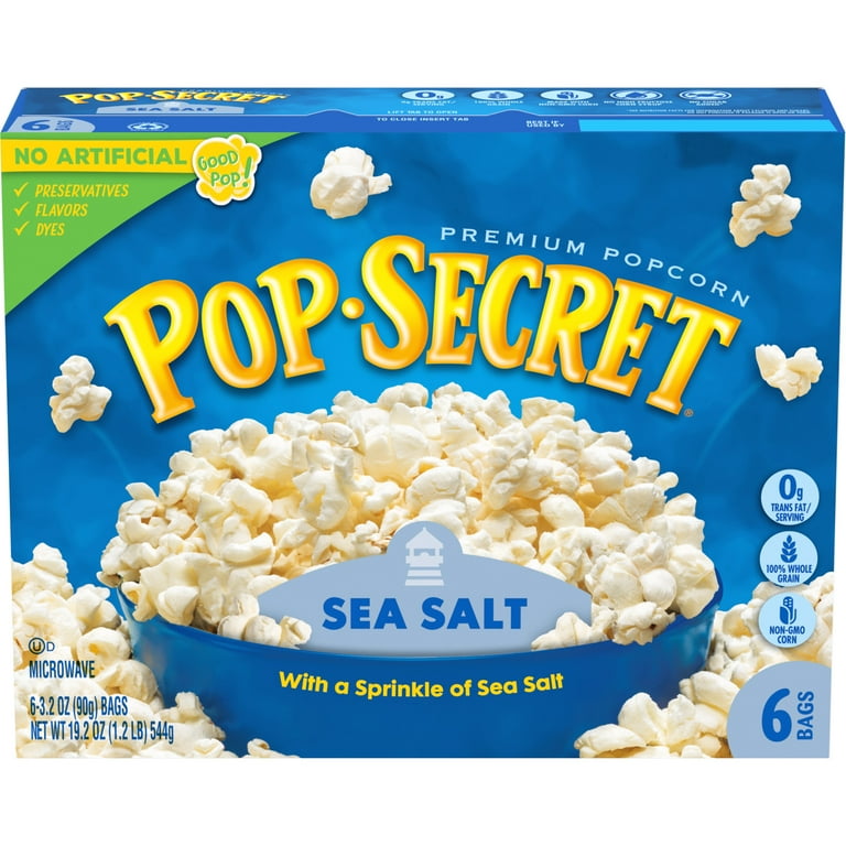 Pop Secret Popcorn Sea Salt Microwave Popcorn 3.2 oz Sharing