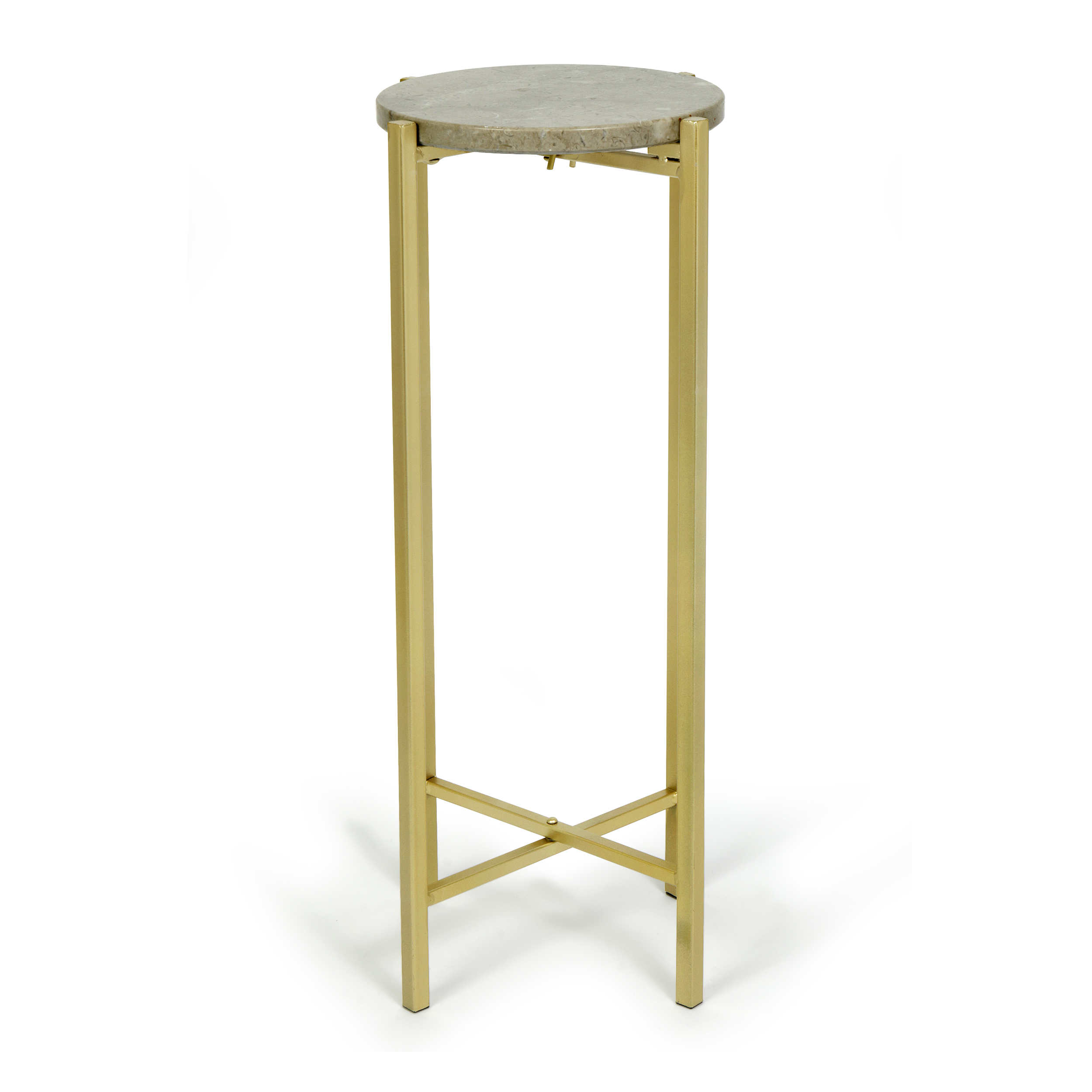 Pop Shop Brown Marble Collapsible Drink Table - image 1 of 3