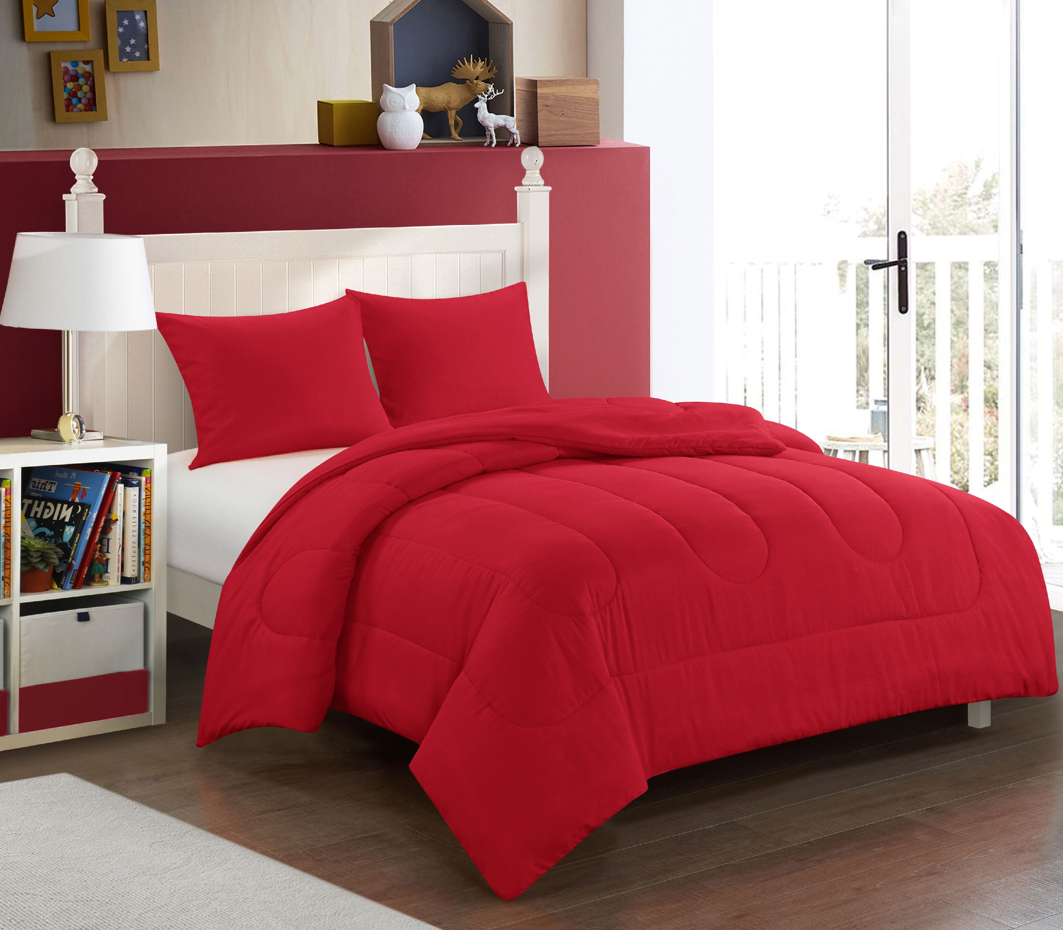 Pop Shop University Red 3 Piece Comforter Set, Full - Walmart.com