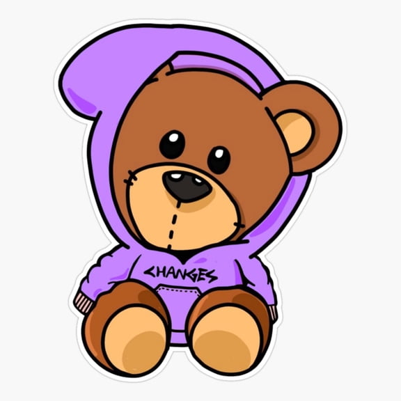 Pop Singer Bear Inspired Art Sticker