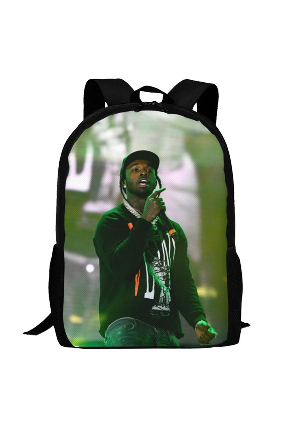 Pop Smoke Backpack,3d Print Laptop Backpack Lightweight Casual Daypack Bookbag Multi-Function Travel Backpack 16.5 In