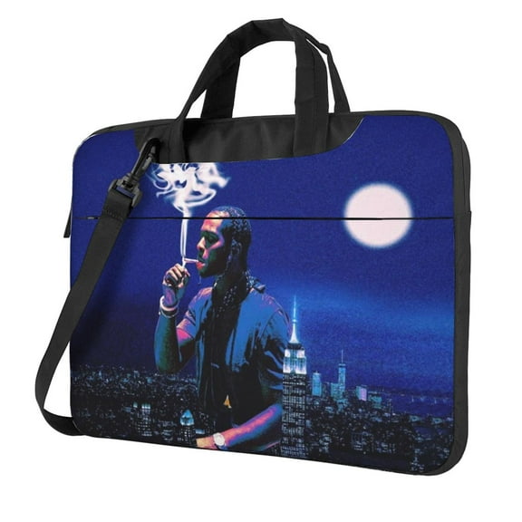 Pop Smoke Laptop Bag Laptop Case Computer Notebook Briefcase Messenger Bag with Adjustable Shoulder Strap 13 inch
