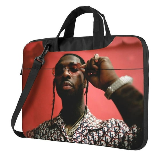 Pop Smoke Laptop Bag Laptop Case Computer Notebook Briefcase Messenger Bag with Adjustable Shoulder Strap 13 inch