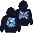 thumbnail image 1 of Pop Smoke Men's Official Licensed Merchandise King Of New York Hoodie Sweatshirt (Small, Black), 1 of 6