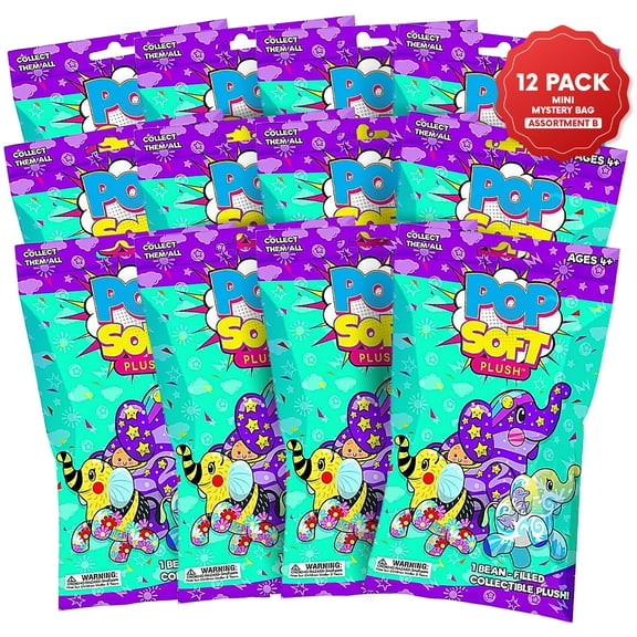 Pop Soft Plush Elephant Mini Mystery Assortment B 12-pack | Advent Calendar