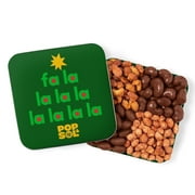 Pop & Sol by Nuts.com, Fa La La Milk Chocolate Cashew, Almond and Candied Nut Holiday Gift Tin, 20 oz