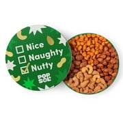 Pop & Sol by Nuts.com, Nutty or Nice Sweet and Spicy Nuts Holiday Snack Gift Tin, 11 oz