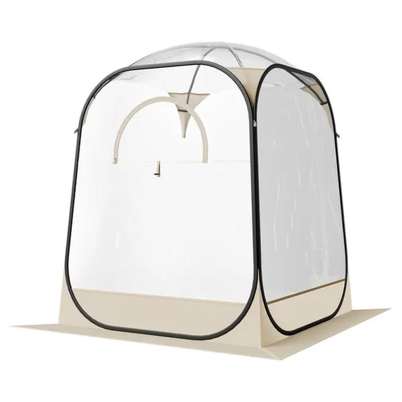 Pop up Sports Tent, Clear Bubble Tent for 1 Person, Waterproof Outdoor Pod with Floor Mat & Top Cover, Garden Igloo Dome Tents Camping Shelter for Events Fishing Cheering