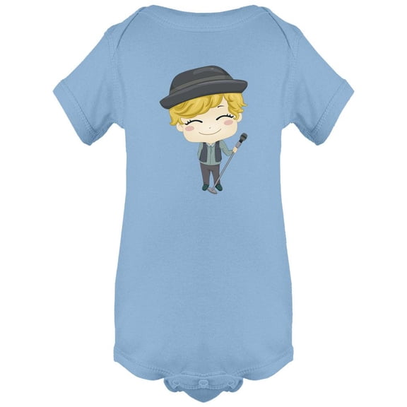 Pop Star Boy Bodysuit | Infant | Size Light Blue,18M (Bodysuit)