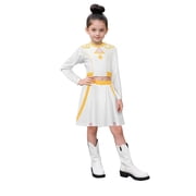 Pop Star Costume Anime Cosplay Stage Performance Crop Top and Pleated Skirt Set for Girls Halloween Carnival Party,Size 100