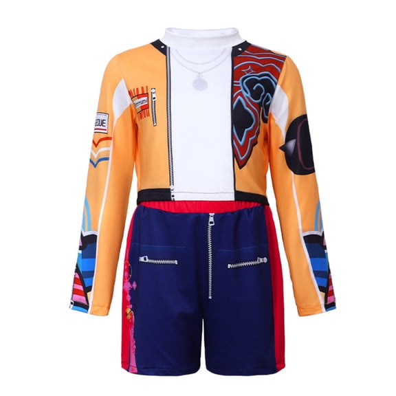 Pop Star Fantasy Hunter Cosplay Outfit, 2-Piece Costume Set for Halloween Stage Performance and Dress Up