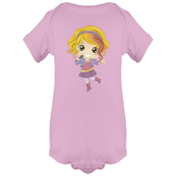 Pop Star Girl Singing Bodysuit Infant -Image by Shutterstock,  12 Months