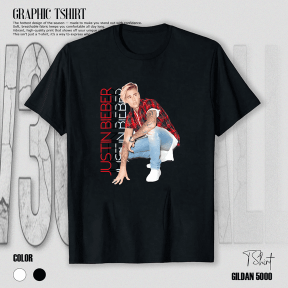 Pop Star Justin Bieber Concert Stage Music Legend Fan Design Unisex T-Shirt V11232, up to size 5XL