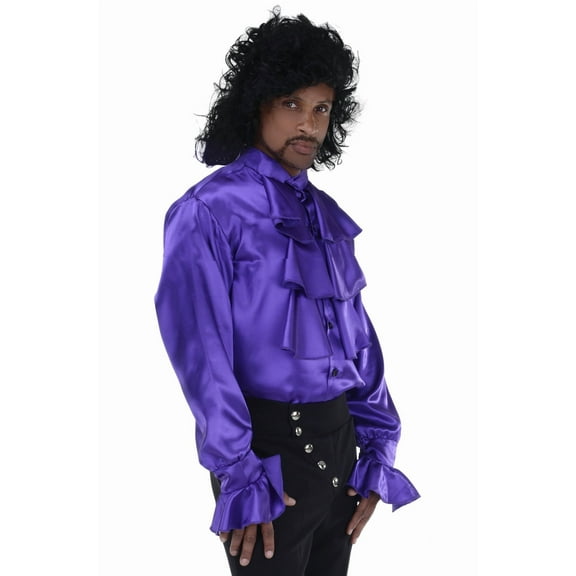 Pop Star Shirt Purple Adult Costume