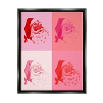 Pop Style Pink Santa Claus Holiday Graphic Art Jet Black Framed Art Print Wall Art