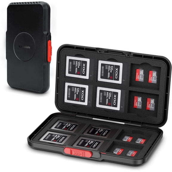 Pop Up Style XQD Cfexpress Type-B Card Case,36 Slots Memory Card Holder Wallet for 12 XQD Cfexpress Type-B Cards & 24 MSD Micro SD/Micro SDHC/Micro SDXC Cards, Slim TF Cfexpress Memory Card Case