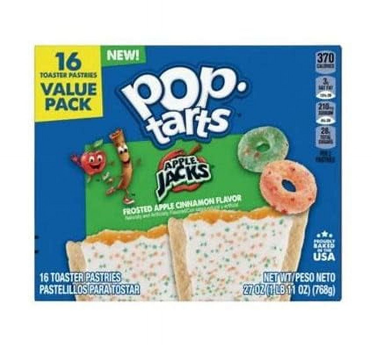 PopTarts Apple Jacks Breakfast Toaster HYZ01 Pastries, Frosted Apple