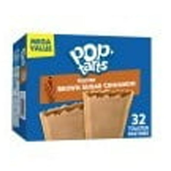 Pop-Tarts Frosted Brown Sugar Cinnamon Toaster Pastries, Breakfast Foods, Shelf-Stable, 3.38 lb (32 Count)