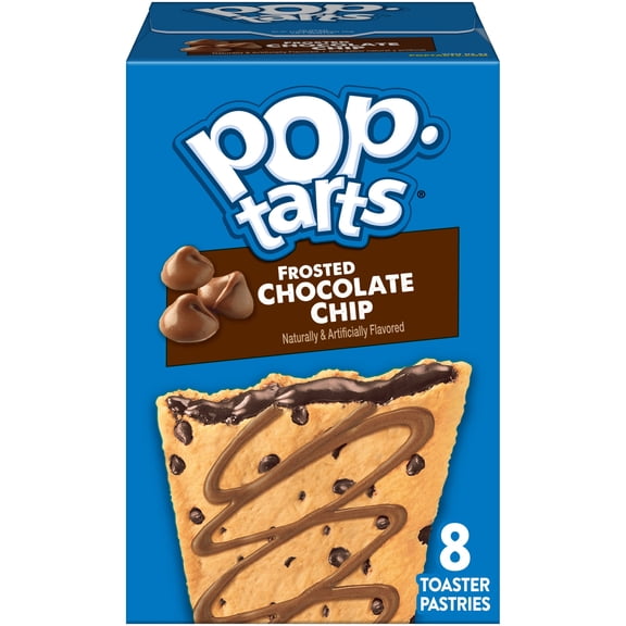 Pop-Tarts Frosted Chocolate Chip Toaster Pastries, Breakfast Foods, Shelf-Stable, 13.5 oz (8 Count)