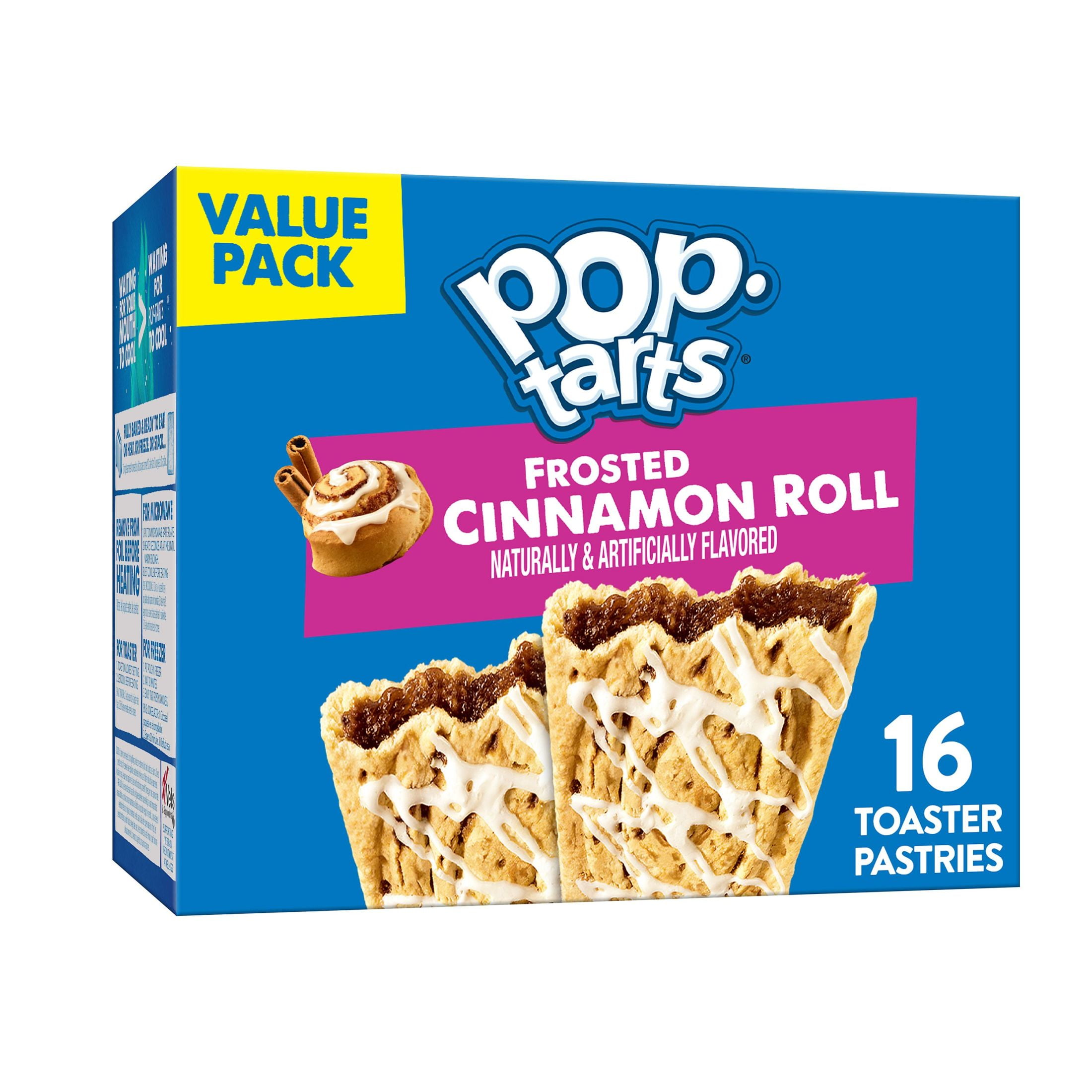 Pop-Tarts Cinnamon Roll Drizzle Toaster Pastries, Breakfast Foods, Shelf-Stable, 27 oz (16 Count)