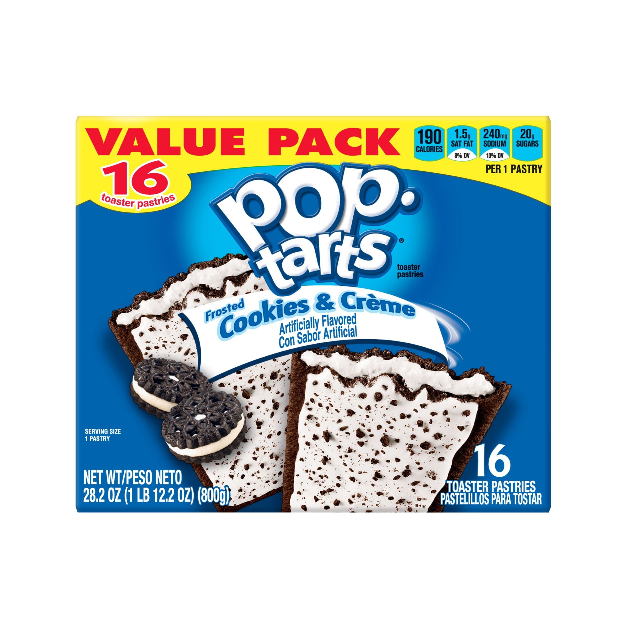 Pop Tarts Cookies And Creme Breakfast Toaster Pastries 28 2 Oz 16 Count