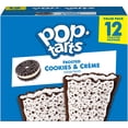 thumbnail image 1 of Pop-Tarts Frosted Cookies and Creme Toaster Pastries, Breakfast Foods, Shelf-Stable, 20.3 oz (12 Count), 1 of 12