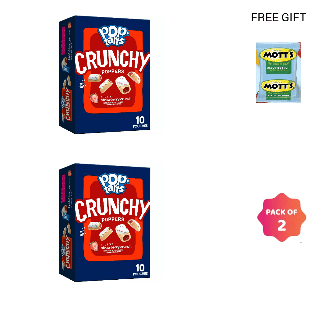 Pop-Tarts Crunchy Poppers Frosted Strawberry Crunch 10oz Pack of 2
