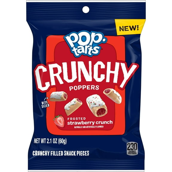 Pop-Tarts Crunchy Poppers Strawberry 6 Pack, 2.1 oz Each