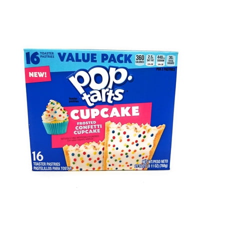 Pop Tarts Cupcake Flavor 16 Count. Frosted Confetti. 27 Oz.