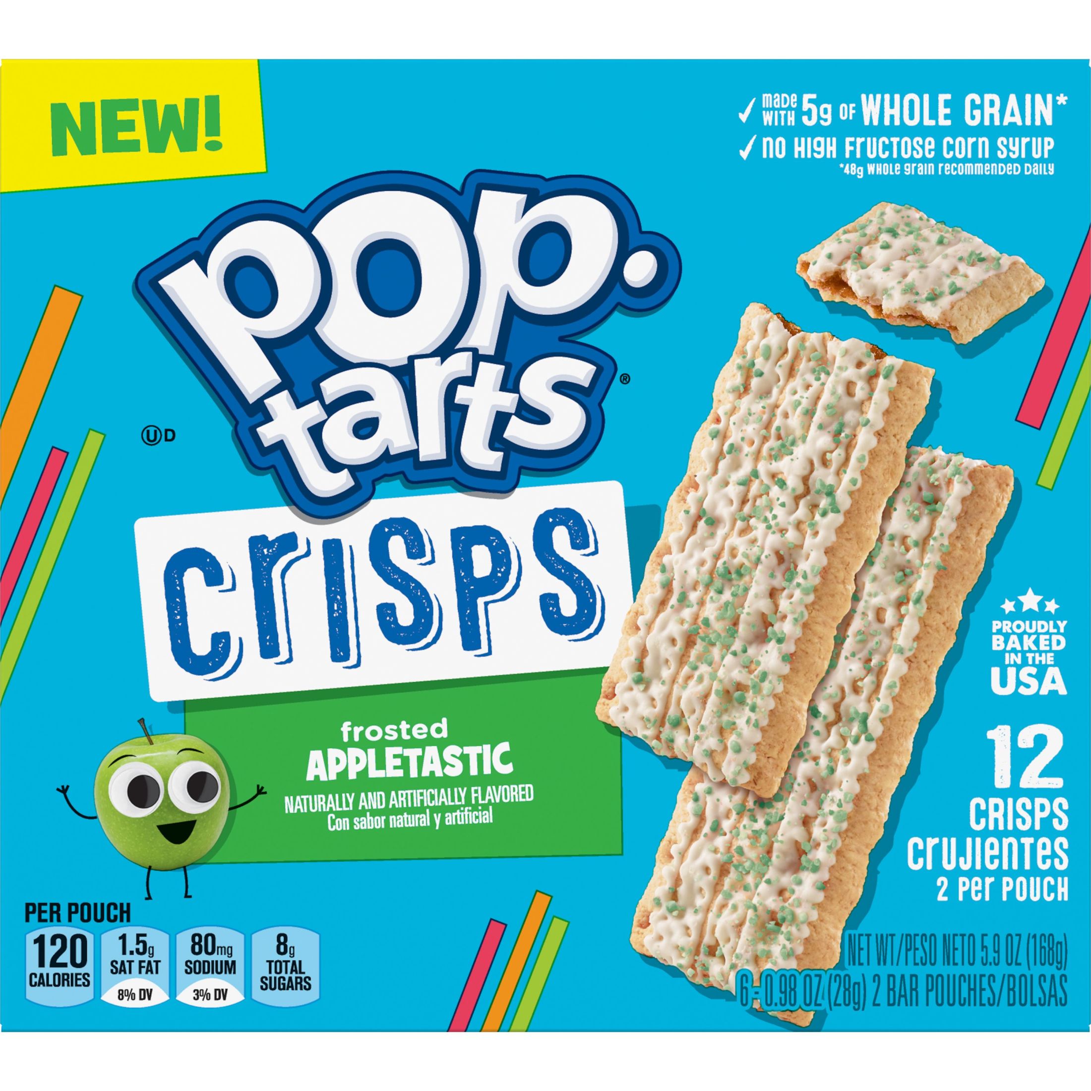 Pop-Tarts Frosted Appletastic Breakfast Baked Snack Bars, 5.9 oz, 6 Count