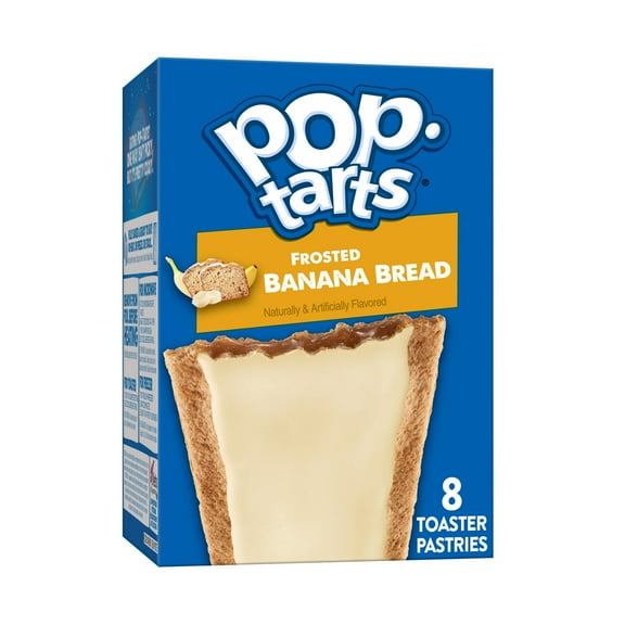 Pop-Tarts Frosted Banana Bread Toaster Pastries, Breakfast Foods, Shelf-Stable, 13.5 oz (8 Count)