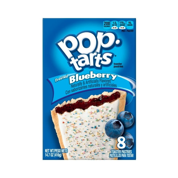 Pop-Tarts Frosted Blueberry Breakfast Toaster Pastries, 14.7 oz, 8 Count