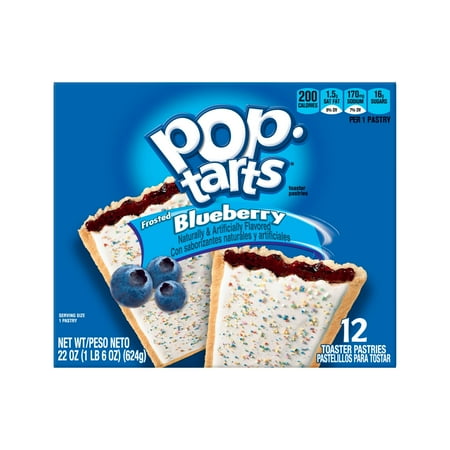 Pop-Tarts Frosted Blueberry Breakfast Toaster Pastries, 22 oz, 12 Count