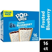 Pop-Tarts Frosted Blueberry Instant Breakfast Toaster Pastries, Shelf-Stable, Ready-to-Eat, 27 oz, 16 Count Box