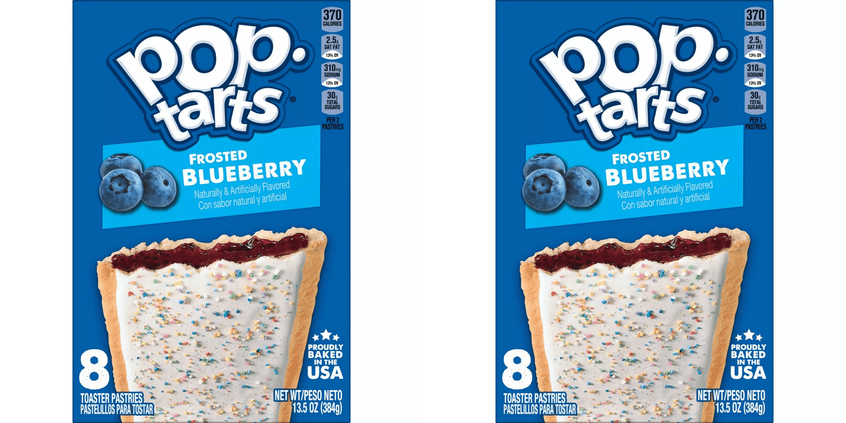 Pop-Tarts Frosted Blueberry Toaster Pastries, 13.5 oz, 8 ct pack of 2