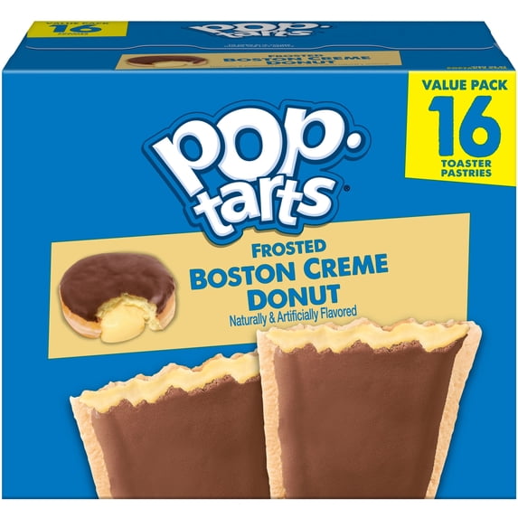 Pop-Tarts Frosted Boston Creme Donut Toaster Pastries, Breakfast Foods, Shelf-Stable, 27 oz (16 Count)