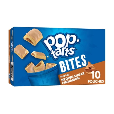 Pop-Tarts Frosted Brown Sugar Cinnamon Baked Pastry Bites, Kids Snacks, Shelf-Stable, 14.1 oz (10 Count)