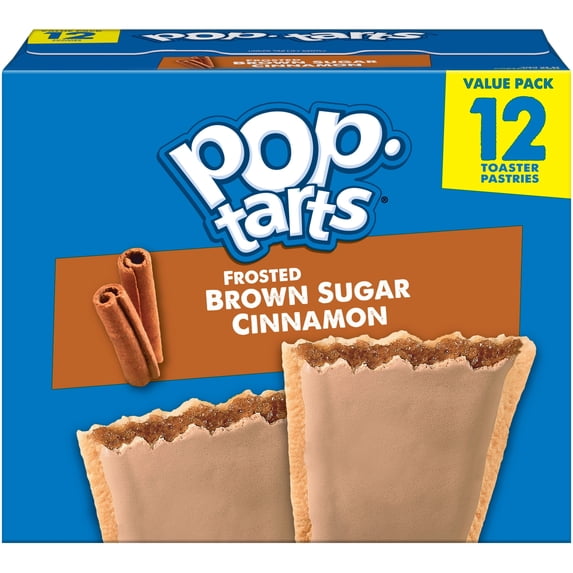 Pop-Tarts Frosted Brown Sugar Cinnamon Toaster Pastries, Breakfast Foods, Shelf-Stable, 20.3 oz (12 Count)