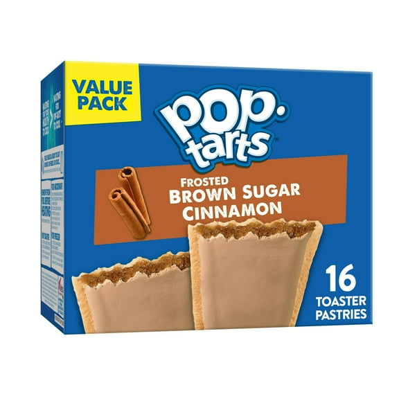 Pop-Tarts Frosted Brown Sugar Cinnamon Toaster Pastries, Breakfast Foods, Shelf-Stable, 27 oz, Pack of 4