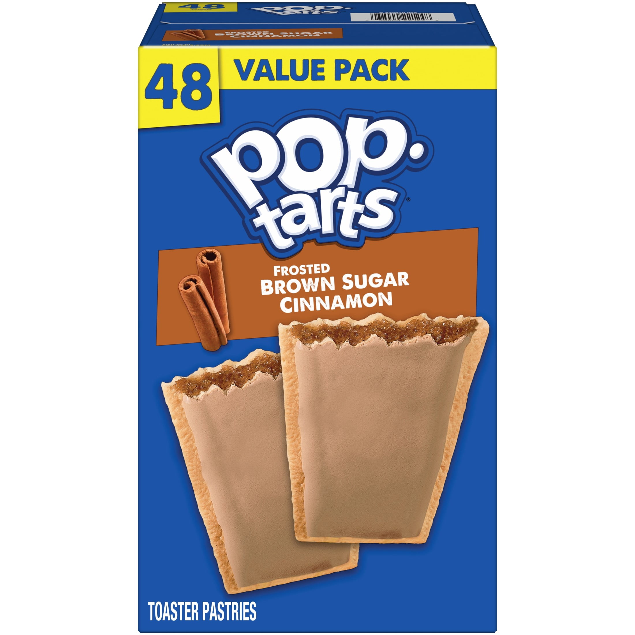 Pop-Tarts Frosted Brown Sugar Cinnamon Toaster Pastries, Breakfast Foods, Shelf-Stable, 81.2 oz (48 Count)
