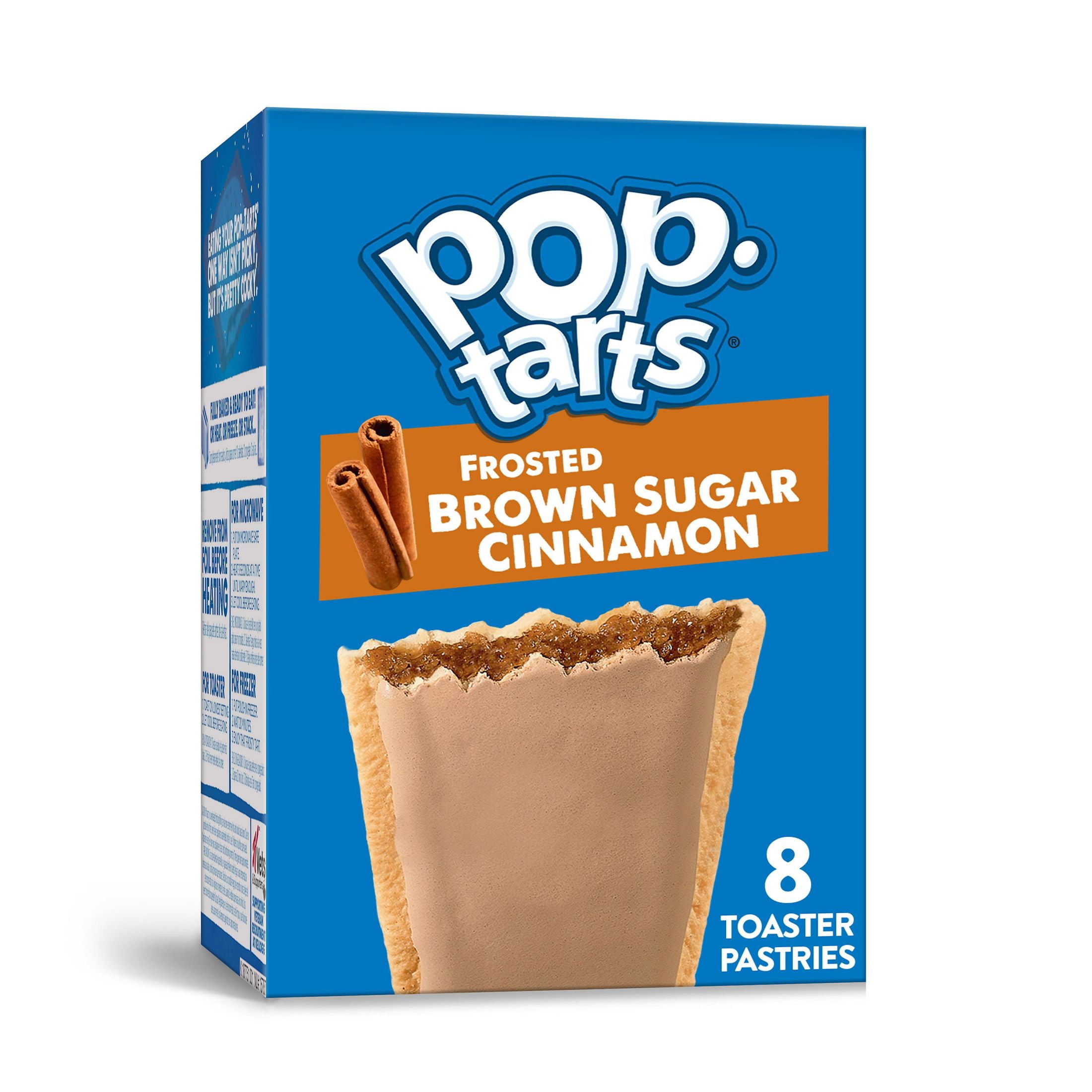 Pop-Tarts Frosted Brown Sugar Cinnamon Toaster Pastries, Breakfast Foods, Shelf-Stable, 13.5 oz (8 Count)