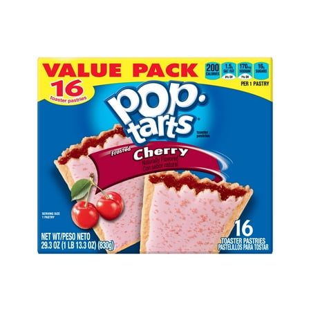 Pop-Tarts Frosted Cherry Breakfast Toaster Pastries, 29.3 oz, 16 Count
